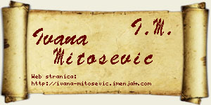 Ivana Mitošević vizit kartica